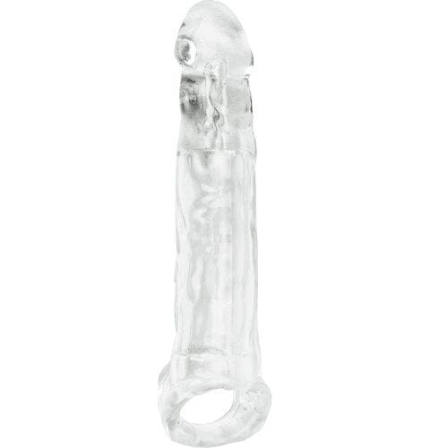 a clear glass pipe with a white background