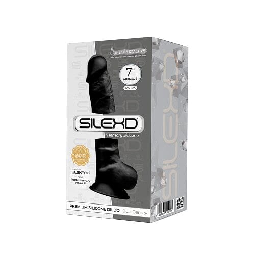 SilexD 7 inch Realistic Silicone Dual Density Dildo with Suction Cup and balls