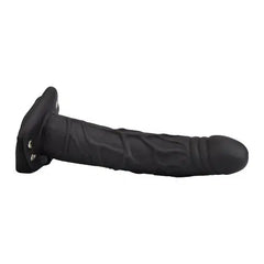 Black Loving Joy 9-inch hollow strap-on harness with adjustable straps, designed for comfortable wear and secure fit.