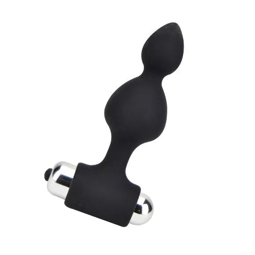 Loving Joy 10-function vibrating anal beads with silicone material and removable bullet vibrator for adult pleasure.