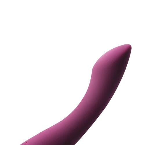 Svakom Amy 2 waterproof G-Spot and clitoral vibrator in purple, showing its sleek design and textured surface for targeted pleasure.
