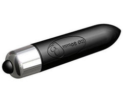 Rocks Off 80mm Single Speed Bullet Vibrator in black, compact personal massager for discreet pleasure.