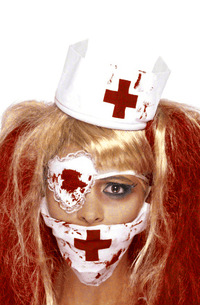 Bloody Nurse Kit - Headpiece, Face Mask & Eyepatch