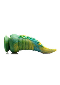 Creature Cocks Monstropus Tentacle Marble Green and Yellow Monster Silicone Dildo