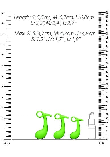 a ruler with a drawing of a pair of shoes on it