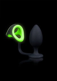 Thumbnail for Butt Plug with Cock Ring & Ball Strap - Glow in the Dark