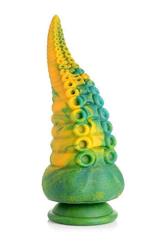 Creature Cocks Monstropus Tentacle Marble Green and Yellow Monster Silicone Dildo